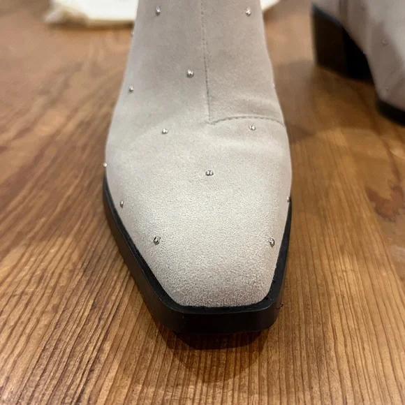 RAG & BONE Suede Joni Zip Studded Booties - Picture 6 of 16